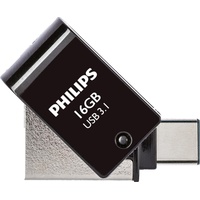 Philips USB-Flashlaufwerk mit Zweifach-Stecker 16GB, USB-A 3.0/USB-C 3.0 (FM16DC152B/00)