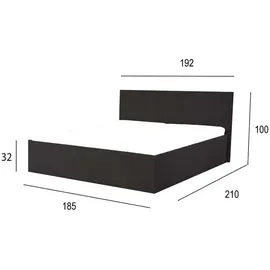 Halmon Schlafkomfort Betten Gent 180 x 200 cm Grau
