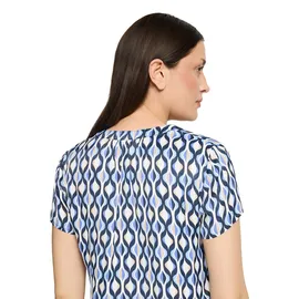 Betty Barclay Satinbluse mit Print Blau/Weiß 44