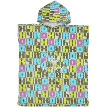 Roxy Badeponcho "Rg Stay Magical Printed", grün letter up, Obermaterial: 100% Baumwolle., Hausmäntel