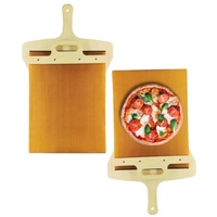 PHASZ 2 Stück verschiebbarer Pizzaschieber, Pizzaschieber, verschiebbarer Pizzaofen-Drehschieber mit Aufhängung, Pizzaschieber mit Griff, Pizzaspatel für Innen- und Außenöfen