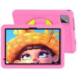 VASOUN TAB11 Kinder-Tablet 10 Zoll, 128 GB, leichtes EVA-Schutzgehäuse Tablet (10.1", 128 GB, 1TB Erweiterung,vorinstallierte Kindersoftware,Tablet mit Silikonhülle) rosa