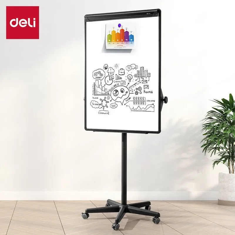 Deli Anschlagtafel 1067 x 750 mm für Büro, Rezeption und öffentliche Mitteilungen - schwarz, 1 Stück