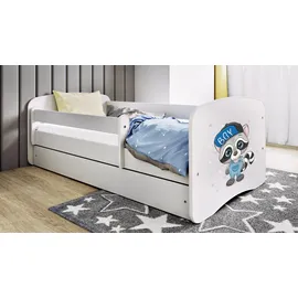 WFL GROUP Jugendbett Emily 80 x 160 cm Kiefer weiß blaugrau