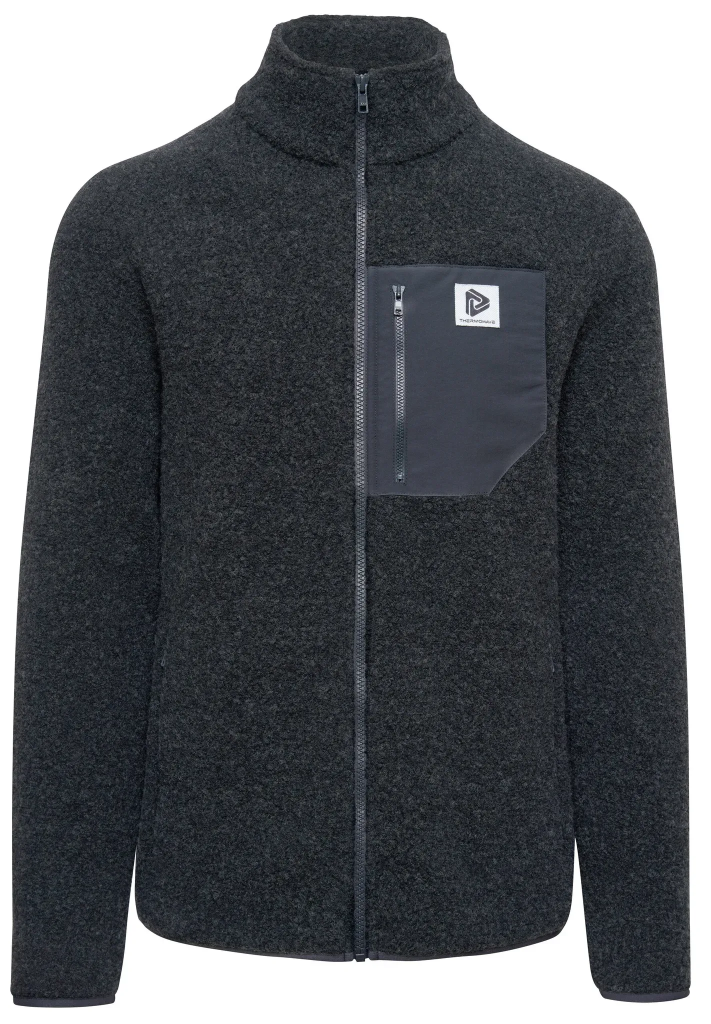 Thermowave Jacke ReNew Merino, dark grey melange, XXL