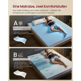 VASAGLE Matratze 160 x 200 x 16 cm H3 Gel-Memory-Schaum