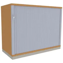 FM Büromöbel Rollladenschrank Holz 100,0 x 44,2 x 78,1 cm braun