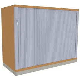 FM Büromöbel Rollladenschrank Holz 100,0 x 44,2 x 78,1 cm braun