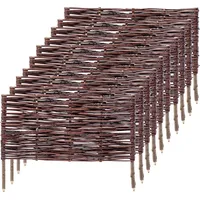 Kadax Palisade aus Weide natürlicher Weidenzaun, 10 Stück,