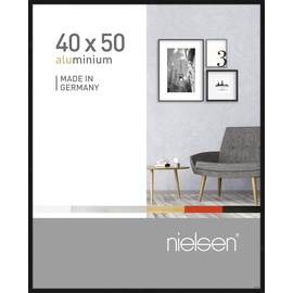 Nielsen Aluminium Bilderrahmen Pixel, 40x50 cm, Schwarz)