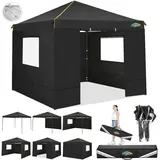 luxuskollektion Faltpavillon 3 x 3 m Schwarz