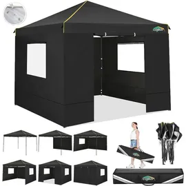 luxuskollektion Faltpavillon 3 x 3 m Schwarz