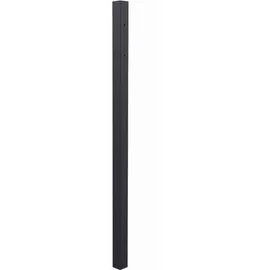 GAH Alberts Anschlagpfosten Zierzaun 6 x 6 x 170 cm Schwarz/Aluminium