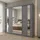 beautysofa Schwebetürenschrank Gaja 240 x 216 x 61 cm Grau