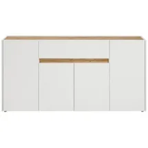 Lomadox CRISP-61 Sideboard 170 x 87 x 40 cm weiß/Wotan Eiche Nb.