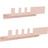 casa pura Wandregal 2er Set Metall 40 x 20 x 10 cm Pink