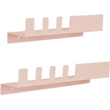 casa pura Wandregal 2er Set Metall 40 x 20 x 10 cm Pink
