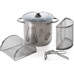 Excelsa Holzofen Pasta Mix 28,5X21,5X22,5 Cm Stahl Silber