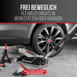 Heyner Rangierwagenheber Aluminium/Stahl 100–460 mm schwarz