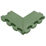 Gum-tech Negatives Eckstück ""Gerade"" für Fallschutzplatten, Grün, 4,5 cm