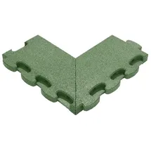 Gum-tech Negatives Eckstück ""Gerade"" für Fallschutzplatten, Grün, 4,5 cm