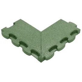 Gum-tech Negatives Eckstück ""Gerade"" für Fallschutzplatten, Grün, 4,5 cm