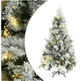 vidaXL Weihnachtsbaum mit Beleuchtung Grün/Weiß 195 cm
