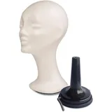 Perückenkopf, weiß mit Saugfuß