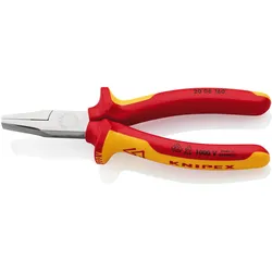 1St. Knipex 20 06 160 VDE Flachzange VDE isoliert, Zange verchromt 160 mm