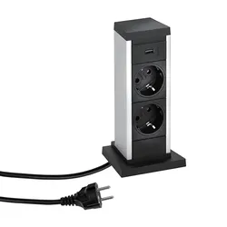 EVOline Up 2x Steckdose mit USB-Charger, vertikal