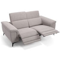 Sofanella 2-Sitzer Stoff Amaro, Relaxsofa, Designsofa, Designer Couch, Italienisches Sofa, 2er Sofa grau