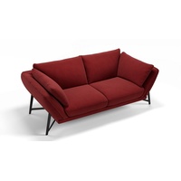 Sofanella 2-Sitzer Stoff Estella, Relaxsofa, Designsofa, Designer Couch, Italienisches Sofa, 2er Sofa rot