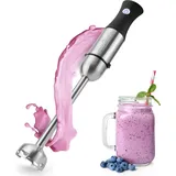 ProfiCook® Stabmixer mit 1000W Longlife-Motor, ideal für Smoothies und Shakes, Mixstab mit 4-fach Messer zum mixen und pürieren, Stabmixer Edels...