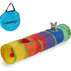 Relaxdays Katzentunnel (Katzenspielzeug), Katzenspielzeug