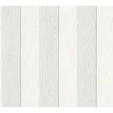 Architects Paper "Tessuto", grau weiß), B:0,53m L:10,05m, Viskose, Vlies, Tapeten, Tapete Streifen Tapeten Wohnzimmer Schlafzimmer Küche modern Design
