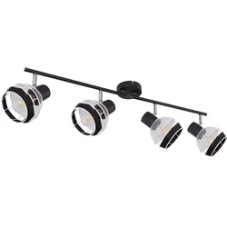 Decken Spot Lampe Leuchte Beleuchtung Metall Schwarz Hanfseil Wohn Schlaf Zimmer