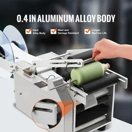 Vevor Halbautomatische Etikettiergerät 20–50 Etiketten pro Minute Etikettiermaschine Etikettenbreiten von 13–150 mm, Etikettenlängen von 25–300 mm Preisschilder Flaschenetikettierer