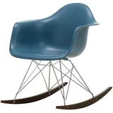Vitra - Eames Plastic Armchair RAR RE, Ahorn dunkel / Chrom / meerblau