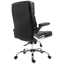 Mendler Bürostuhl HWC-J21, Chefsessel Drehstuhl Schreibtischstuhl, höhenverstellbar Kunstleder schwarz