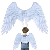 Engelsflügel Kinder, Weiße Engel Flügel Kostüm mit verstellbarem Riemen Cosplay Flügel Fancy Kleid für Rollenspiel Halloween und Thema Partys (für 3-10 Jahre alt)