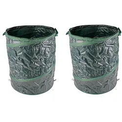 Mojawo 2er Gartenabfallsack Laubsack Biomüll selbstaufstellend Popup 90L