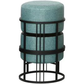 [en.casa] Hocker Tas 38 x 38 x 38 cm Grün