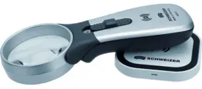 Handleuchtlupe Tech-Line Induktion Vergr.15x LED Linsen-Ø 16,3mm SCHWEIZER