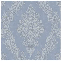 Profhome Barock Tapete Ornament 0,53 m x 10 m 5,33 m2 Violett/Weiß 397652-GU