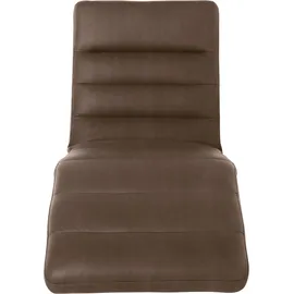 W.Schillig Relaxliege daily dreams Leder/Polyester 75 x 91 x 170 cm Braun mit Kissen