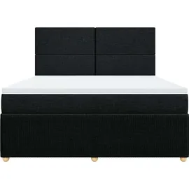 vidaXL Boxspringbett 180 x 200 cm Schwarz
