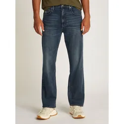 Straight-Jeans TOMMY JEANS "Otis Regular Straight", Herren, Gr. 31, Länge 32, blau (denim schwarz), Denim/Jeans, Obermaterial: 99% Baumwolle, 1% Elasthan, unifarben, casual, regular fit knöchellang, Jeans, im modischen Schnitt