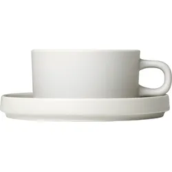 Pilar Tasse 170 ml moonbeam mit Untersetzer 2 St.