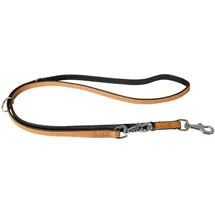 Karlie Führleine Elegance Kalbsleder, 18mm x 200cm, Cognac-Schwarz