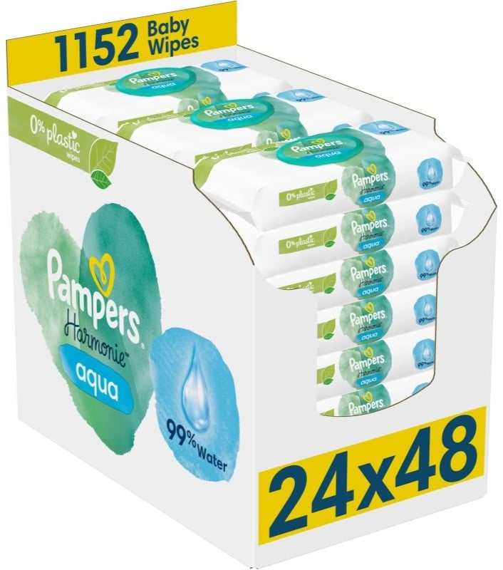 Pampers Harmonie Aqua feuchte Feuchttücher für Kinder 24x48 St.